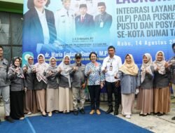 Dirjend Kesehatan Masyarakat (Kesmas) Kementerian Kesehatan (Kemenkes) RI dr Maria Endang Sumiwi, resmi meluncurkan integrasi layanan primer (ILP) pada Puskesmas, Pustu dan Posyandu se-Kota Dumai