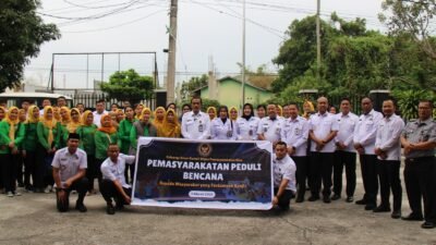 Jajaran Kanwil Ditjenpas Riau dan UPT Pemasyarakatan Se-Pekanbaru Gelar Bakti Sosial Untuk Korban Banjir Rumbai