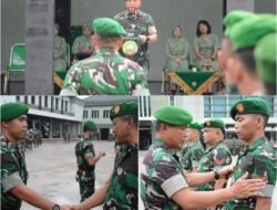 Danrem Pimpin Langsung Upacara Kenaikan Pangkat Prajurit Korem 031/Wira Bima