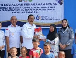 Tebar Kebaikan Dalam Menyambut HBP ke-61, Lapas Pekanbaru Bersama Kanwil Ditjenpas Riau Gelar Baksos dan Penanaman Pohon di Tiga Panti Asuhan Pekanbaru