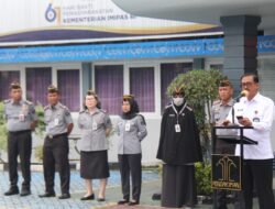 Apel Pagi Pegawai Lapas Kelas IIA Pekanbaru, Kakanwil Tekankan Disiplin dan Deteksi Dini Gangguan Kamtib