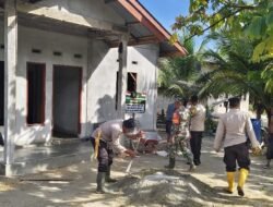 Satgas TMMD Gesa Penyiapan RTLH Milik Bapak Sarmin dan Bapak Marimin Jelang H-3 Penutupan TMMD ke-124 Kodim 0320/Dumai