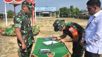 Kasrem 031/WB Pimpin Upacara Penutupan TMMD Kodim Dumai