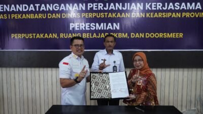 Kakanwil Ditjenpas Riau Resmikan Perpustakaan, Ruang PKBM, dan Doorsmeer di Rutan Pekanbaru