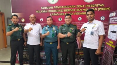 Lapas Pekanbaru Terima Kunjungan Hakim Wasmat Dilmil Padang ,Tingkatkan Sinergitas Dengan APH