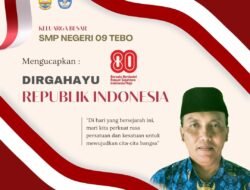 SMP Negeri 09 Tebo Ucapkan Selamat HUT RI ke-80