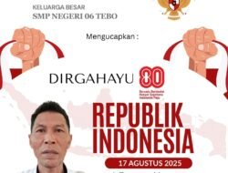 SMP Negeri 06 Tebo Ucapkan Selamat HUT RI ke-80