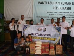 Berbagi Kasih, Lapas Kelas IIA Pekanbaru Gelar Baksos di 2 Panti Asuhan