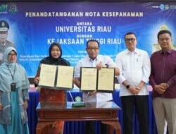 Kejati Riau Bersama Universitas Riau Lakukan Penandatanganan Nota Kesepahaman