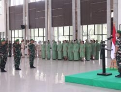 Kasdam XIX/Tuanku Tambusai Pimpin Upacara KORPS Kenaikan Pangkat Perwira Menengah