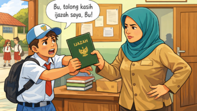 Alumni Siswa(R) Putih Global 1 Bekasi masih menunggu Izajah yang di tahan