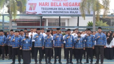 Bela Negara sebagai Wujud Pengabdian, Lapas Kelas IIA Pekanbaru Laksanakan Upacara Peringatan Hari Bela Negara ke-77