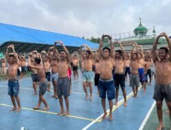 Jaga Kesehatan dan Semangat Positif, Lapas Pekanbaru Rutin Gelar Senam Pagi Bagi Warga Binaan