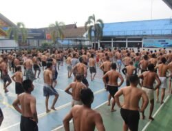Tak Hanya Berikan Pembinaan Mental, Lapas Pekanbaru Dorong Warga Binaan Hidup Sehat Lewat Senam Pagi