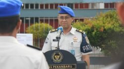 Pimpin Apel Pagi, Kasi Kamtib Lapas Pekanbaru Tekankan Disiplin dan Kesiapsiagaan Dalam Bulan Ramadhan