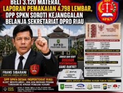 BPK Temukan Kejanggalan Jumlah Materai: Pengadaan 3.120 Lembar Tercatat Terpakai 4.798 Lembar; DPP SPKN Desak APH Untuk Periksa