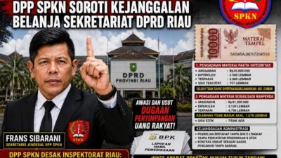 BPK Temukan Kejanggalan Jumlah Materai: Pengadaan 3.120 Lembar Tercatat Terpakai 4.798 Lembar; DPP SPKN Desak APH Untuk Periksa