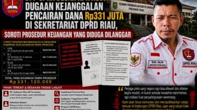 DPP SPKN Desak KPK Audit Dugaan Kejanggalan Pencairan Dana Rp331 Juta di Sekretariat DPRD Riau, Soroti Prosedur Keuangan yang Diduga Dilanggar