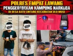 Polres Empat Lawang Polda Sumatera Selatan Gerebek Kampung Narkoba di Desa Batu Lintang kecamatan Ulu Musi