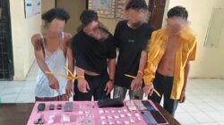 Polsek Kubu Polres Rokan Hilir Ringkus 4 Pengedar Sabu, 103,19 Gram Narkotika Diamankan