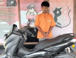 Polsek Kampar Tangkap Pelaku Pencurian Sepeda Motor Yang Terjadi di Desa Sendayan