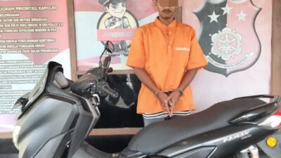 Polsek Kampar Tangkap Pelaku Pencurian Sepeda Motor Yang Terjadi di Desa Sendayan